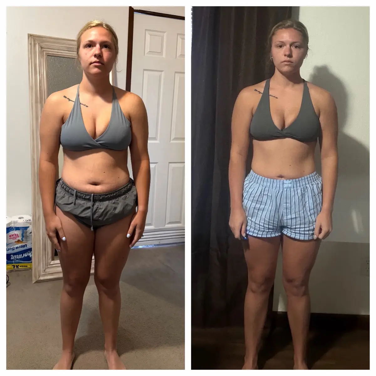 Emilie before and after